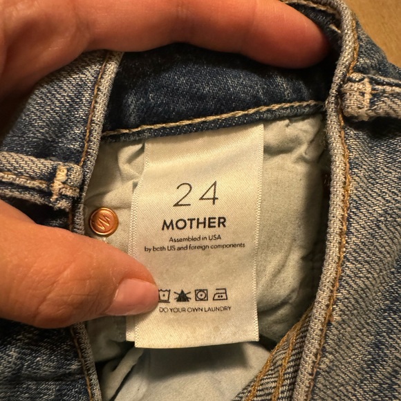 Mother embroidered denim shorts - 24 - Picture 5 of 6